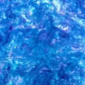 Lavender Haze features a blue and purple marbled texture inspired by pool supplies from Long Island.