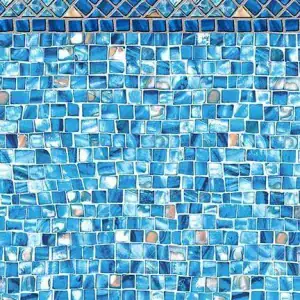 Ocean Breeze Floor Luxe Gemstone Tile with blue tones, ideal for upscale NY pool supplies displays.