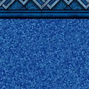 Santa Maria Tile Blue Cove Floor features a blue geometric border pattern, ideal for Long Island pools.