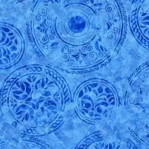 Terracina All Over Pattern features blue ornate circles, perfect for NY pool supplies in Long Island.