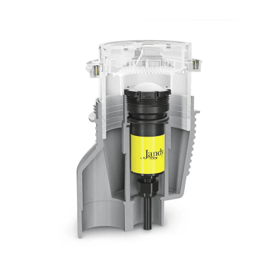 Cutaway view of TruFit Bubbler with Pressure Check Technology, displaying internal parts and structure.
