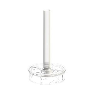 TruFit Bubbler Snorkel and Eyeball Kit featuring a clear round base and upright white tube on white background.